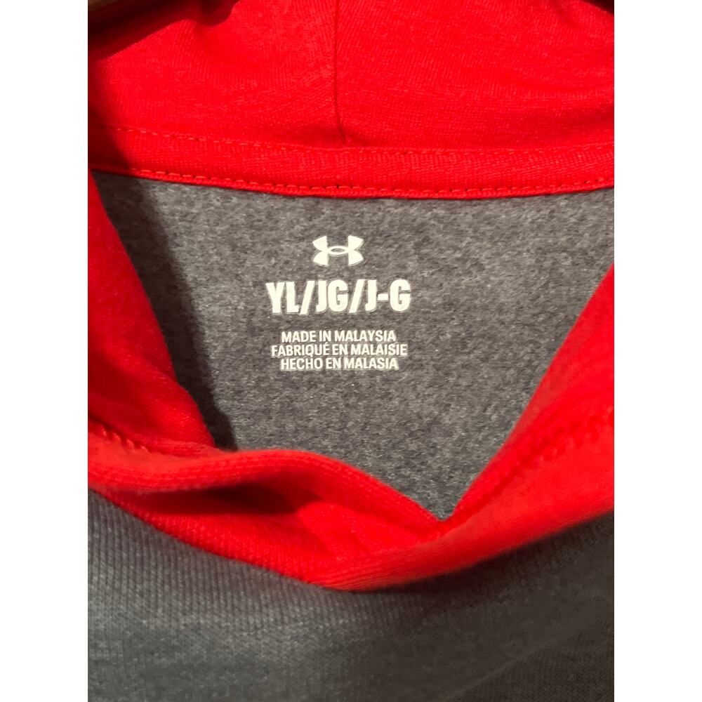 Under Armour, Boys, Sweatshirt, Red, Size Y-Large, NB57 - Picture 3 of 4